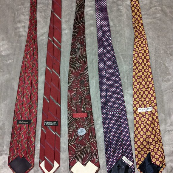 Lot of 12 assorted ties - Armani*Boss*Varvatos*Faconnable*Cardin*Dior - Picture 10 of 12